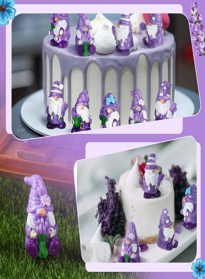 Yuntau 80 Pcs Lavender Mini Gnomes Gifts Bulk Lavender Mini Resin Gnomes Figurines Purple Miniature Resin Statues for Christmas Holiday Birthday Gifts Home Yard Lawn Garden Landscape Patio Decor - Image 4